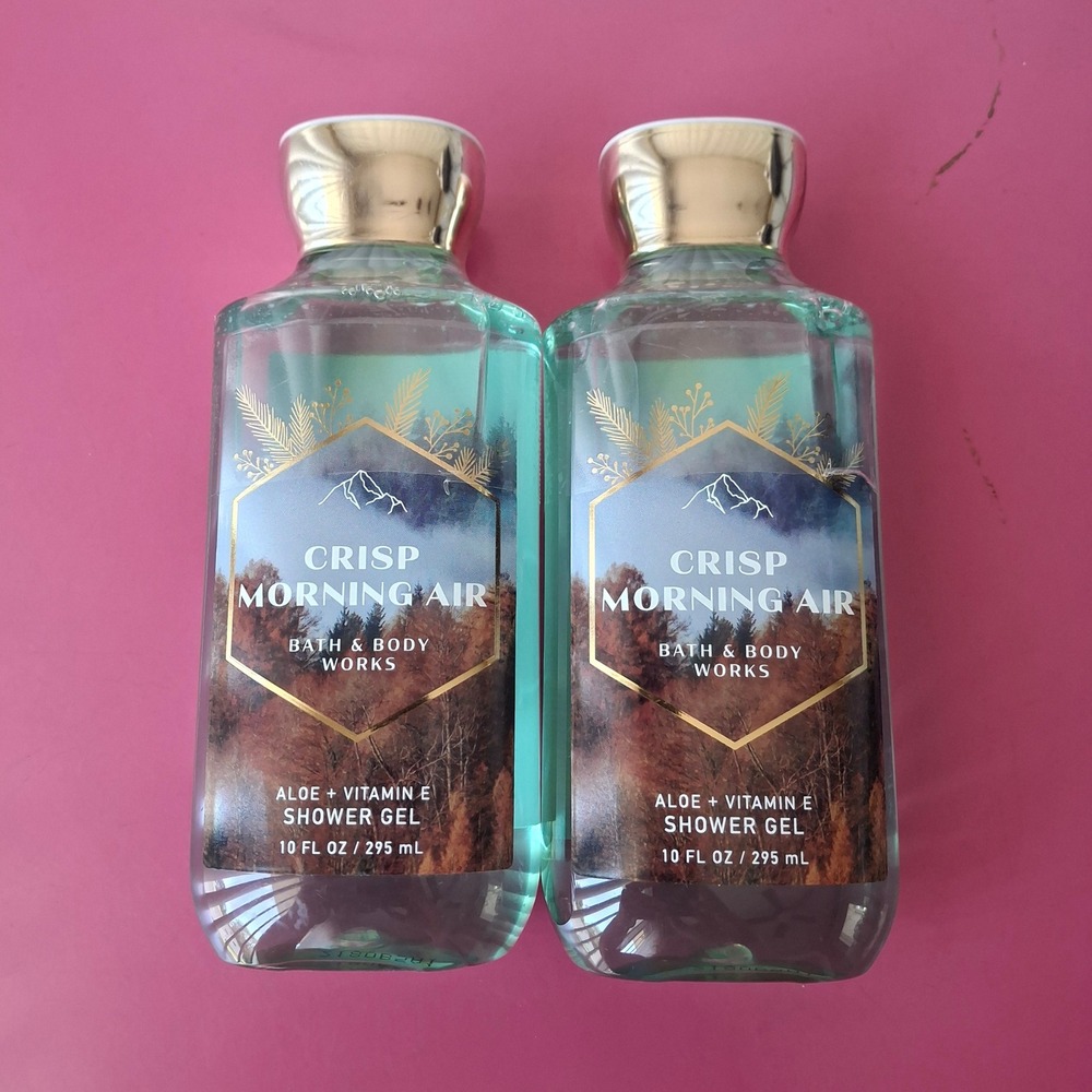 Bath & Body Works CRISP MORNING AIR Shower Gel 10 oz Set of 2